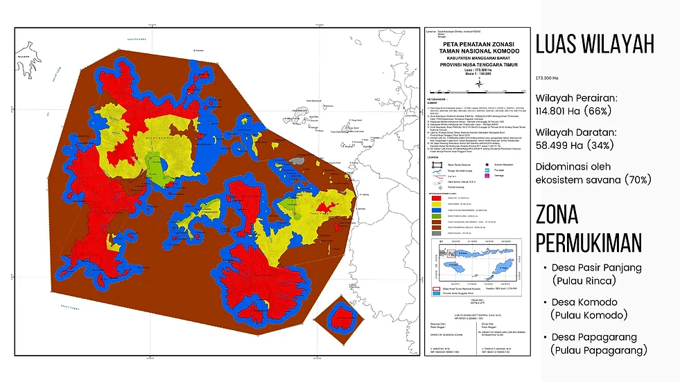 Peta Zonasi Taman Nasional Komodo - Komodo National Park